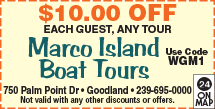 Discount Coupon for Marco Island Boat Tours